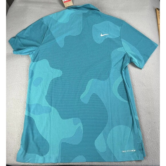 Nike Dri-Fit ADV Tour Camo Teal Polo Golf Shirt Men's XL textured NEW DR5312-381 - Picture 9 of 16